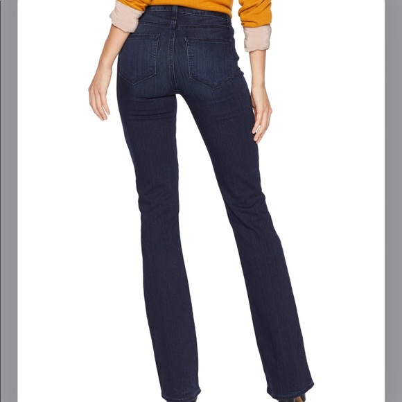 PAIGE High Rise Manhattan Bootcut Dark Denim Jeans - Picture 9 of 9